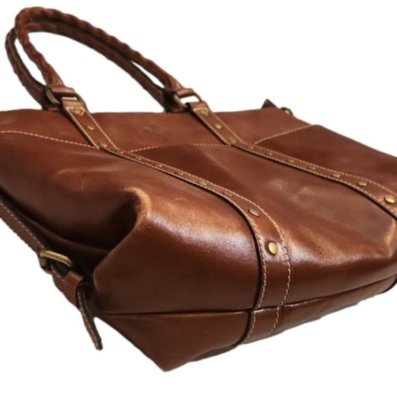 Womens Patricia Nash Carducci Leather tote in tan/light brown. - Picture 9 of 16